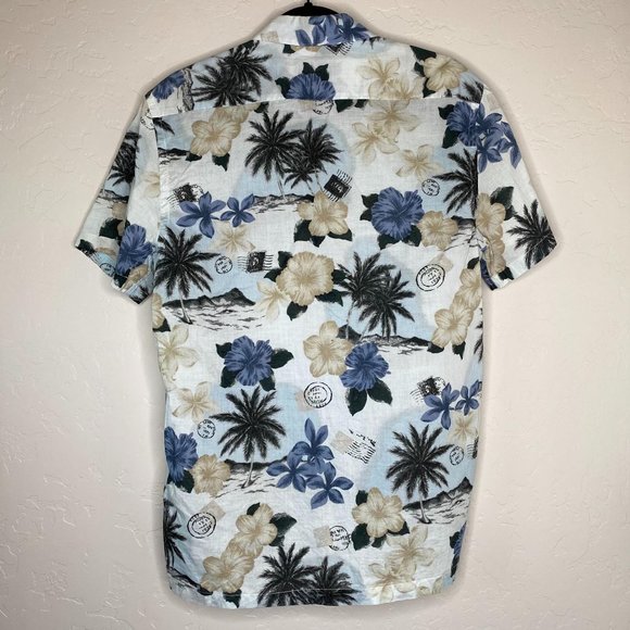 Zara Man Hawaiian Relaxed Fit Dress Shirt - Picture 7 of 8